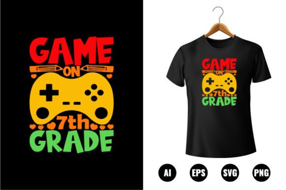 7th Grade Game T-Shirt Design: Creative Back to School Graphics