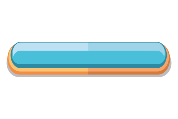 Blue Button. Cartoon Game Ui Empty Eleme: A Playful Design Asset