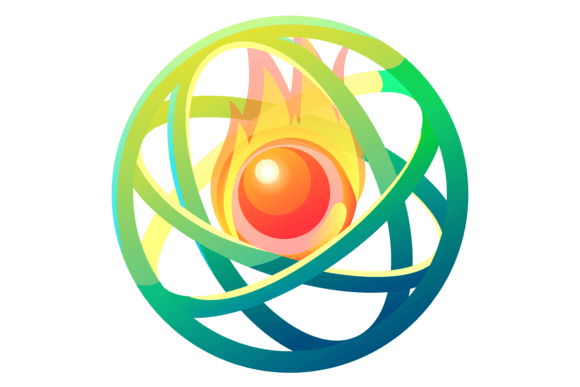 Cartoon Space Game Icon: Burning Star Wi for Creative Projects