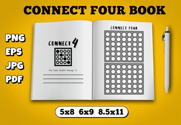 Connect Four Game Book KDP Interior Template