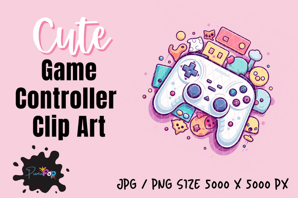 Cute Game Controller Clipart: A Versatile Digital Design Resource for Creative Projects