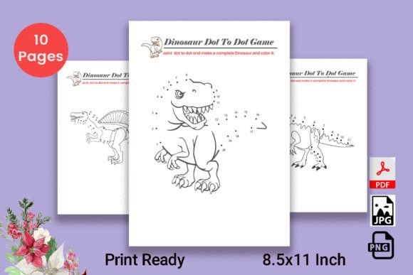 Dinosaur Dot to Dot Drawing Game Vol-1: A Fun and Educational Tool for Kids