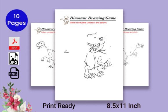Dinosaur Drawing Game for Kids Vol-2: Fun Educational Tools for Creative Learning