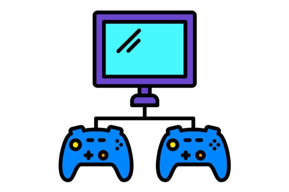 Enhancing Digital Projects with Video Game Filled Line Icon Assets