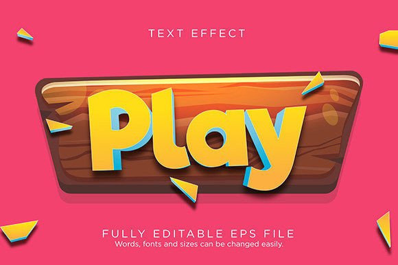 Enhancing Game UI with Play Button Game UI Text Effect Font