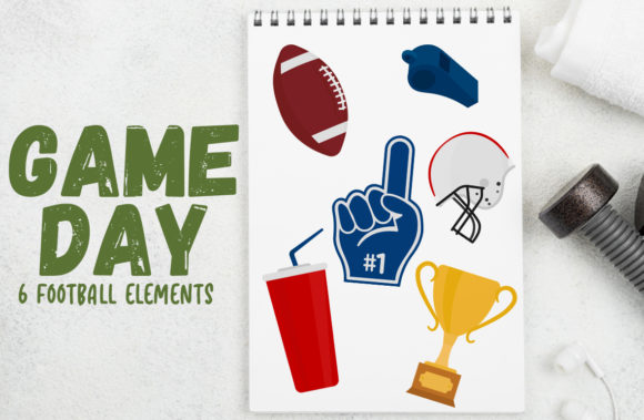 Game Day, Football Elements: Your Ultimate Toolkit for Football-Themed Creativity
