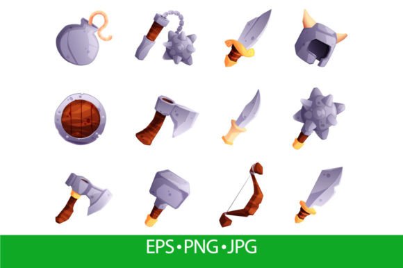 Game Medieval Weapon: Cartoon Military Assets