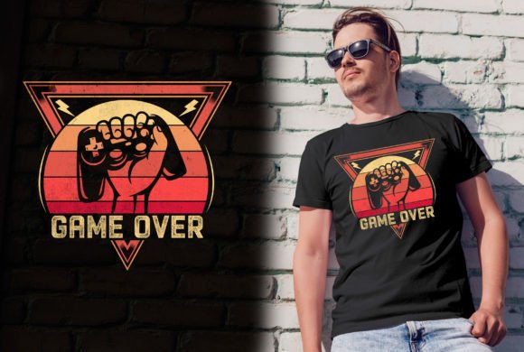 Game Over Vintage T-Shirt Design: A Timeless Statement for Gamers and Designers Alike