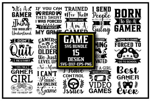 Game SVG Bundle for Trendy T-Shirt Designs