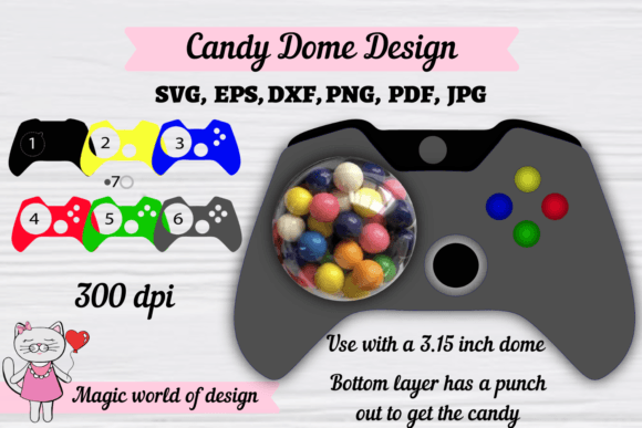 Gamer Candy Dome: A Creative Fusion of Gaming and Sweet Treats with Game Console SVG Files