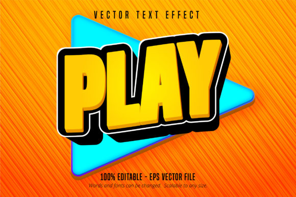 Play Text, Cartoon Game Text Effect: A Creative Illustrator Tool for Dynamic Design Projects