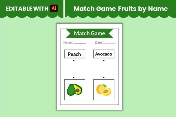 Unlocking Creativity and Learning with the Match Game Fruits by Name Worksheet 10