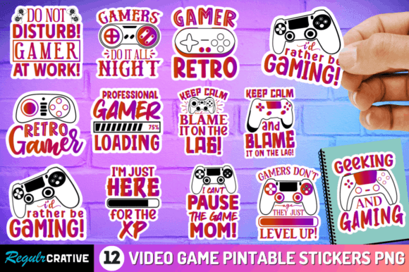 Video Game Printable Sublimation Sticker Guide